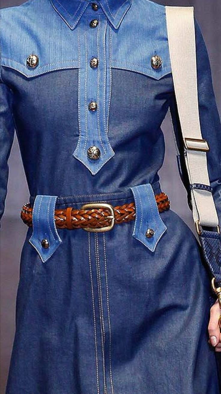 DENIM TWO TONE DRESS