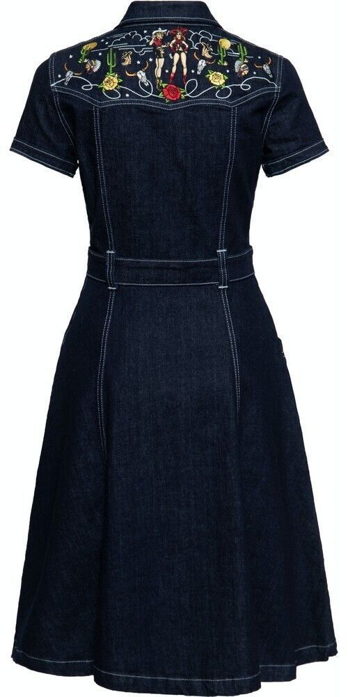 SHORT SLEEVS DENIM DRESS